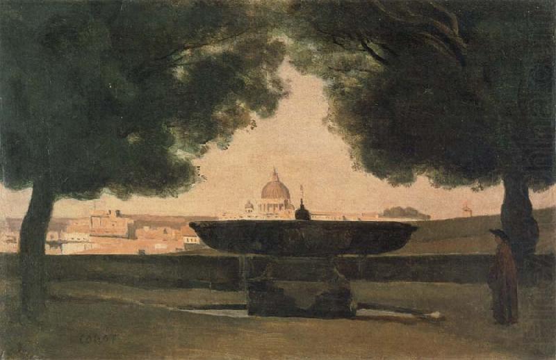Fountain of the French Academy, camille corot